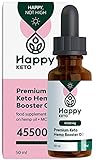 Keto Tropfen (TAG 50mL) - Hanfsamenöl mit MCT C8 - Ketogen Tropfen für bis zu 100 Tage - Glückliche Ketose Hanföl Keto - Stark, Vegan & Natürlich - Inklusive Personalisierter Dosierung