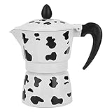 Klassischer Herd für Espresso und Kaffeemaschine, Moka-Topf für klassisches italienisches und kubanisches Café-Brauen, Moka-Kaffeemaschine für starken Espresso mit großartigem Geschmack(6 Cup)