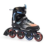 SMJ RX23 Herren Inliner Inlineskates | Rollen 90mm / 82A | ABEC7 Kugellager | Fitness Skates für Jugendliche und Erwachsene | Schwarz (46)