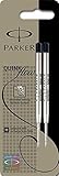 Parker Ersatzminen QuinkFlow (für Kugelschreiber, mittlere Strichbreite - 2 Minen, schwarz - M)