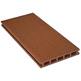 HORI® WPC/BPC Terrassendielen Komplettset I Hohlkammerdiele Bali hellbraun I Dielenlänge 4 m I Fläche 34 m²