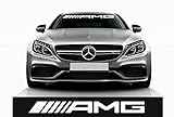 Generisch Frontscheiben Aufkleber 100 cm Autoaufkleber Windschutzscheibe Sticker Tuning Racing Vinyl Passend für Mercedes Benz AMG