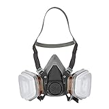 3M Mehrweg-Halbmaske 6002C - Halbmaske mit Wechselfiltern gegen organische Gase, Dämpfe und Partikel - Für Farbspritz- und Maschinenschleifarb