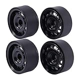 Wobekuy 4 StüCk Metall 1,9 Zoll Beadlock Rad Felgen Nabe für 1/10 Rc Crawler Auto Axial Scx10 90046 Trx4 D90 D110,Schw