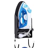 DOUBLE 2 C Bügelbretthalter Bügelbrett-Aufhänger, Wandhalterung, elektrisches Bügeleisen und Bügelbrett, Aufbewahrung, Organizer, Regal mit abnehmbaren Haken für Waschküche – für max. 14 cm B