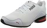 PUMA Unisex Leader VT Tech Mesh Laufschuh, Weiß White-High Risk Red Black, 45 EU