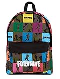 FORTNITE Unisex-Erwachsene Mochila Tipo Americano Con Bolsillo Rucksack, Mehrfarbig (Estampado Multicolor)