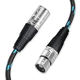 Ultra HDTV XLR Lautsprecher-Kabel - 7,5 m HiFi Audio Kabel - XLR Stecker auf XLR Buchse - Metallstecker mit Einrast-Mechanik & Knickschutz Ny