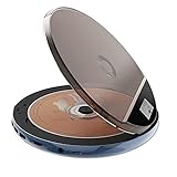 CCHKFEI wiederaufladbar Tragbarer CD Player 1800mAh Persönlicher kompakter Musik-Player mit LCD-Display Kopfhörer Walkman CD Player Anti-Schock-Schutz für Erwachsene S