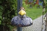 Meisenknödelhalter aus Steingut, Vogelglocke f. Meisenknödel, Durchm. 15