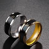 ShFhhwrl Modischer Ring Ring Size Adjuster for Loose Rings Körpertemperaturring Edelstahl Modeanzeige Echtzeit-Temperaturtest Fingerringe 1