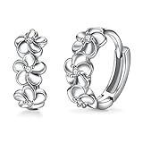 Knsam Damen Ohrringe, Ohrringe Silber Mädchen Stecker Blume 925 Silber Ring Hochzeitringe Damen Ohrring Silber Mädchen Silb