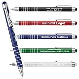 Your Gravur - Kugelschreiber mit Gravur | Touch - personalisierter Werbekugelschreiber - Kugelschreiber in verschiedenen Farben mit Wunschgravur - 1-2 Tage Lieferzeit - Anzahl:10