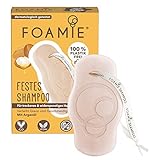 Foamie Festes Shampoo Trockenes & Widerspenstiges Haar mit Arganöl, Haarpflege verleiht dem Haar Glanz & Geschmeidigkeit, 100% Vegan, Plastikfrei, 80g