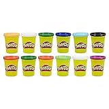 Play-Doh E4830F03 12er-Pack mit Spielknete in Grundfarben, 112g-Dosen in recycelbarer Verpackung, optimal für Schulen und Kindergärten, ab 2 J