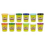 Play-Doh E4830F03 12er-Pack mit Spielknete in Grundfarben, 112g-Dosen in recycelbarer Verpackung, optimal für Schulen und Kindergärten, ab 2 J