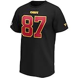 Fanatics NFL T-Shirt Kansas City Chiefs Travis Kelce #87 schwarz Iconic Name & Number Trikot Jersey (XL)