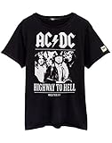 AC/DC T-Shirt Unisex Mens Womens Highway zum Hell Album Black Tee L