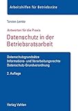 Datenschutz in der Betriebsratsarbeit: Datenschutzgrundsätze, Informations- und Verarbeitungsrechte, Datenschutz-Grundverordnung