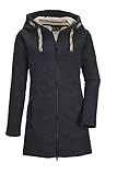 G.I.G.A. DX Damen Casual Strickfleeceparka/ Fleecejacke mit Kapuze - GW 54 WMN KNTFLC PRK, dunkelnavy, 34, 37640-000