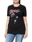 MERCHCODE Damen Ladies Michael Jackson Tee T-Shirt, Black, XL