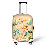Sandige Landschaft Kofferhülle Elastisch Kofferhülle in Form 18-30 Zoll Kofferschutzhülle Gepäck Cover Reisekoffer Hülle Kofferschutz Luggage Cover Gepäckabdeckung (L (26'-30' Abdeckung))