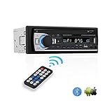 NK Autoradio mit Bluetooth 4.0-1 DIN - 4x40W, AUX-Funktion, MP3 Player und Dual-USB-Anschluss, FM-Stereosound, Freisprecheinrichtung, Fernbedienung, Ladefunktion, LCD-Display, iOS &