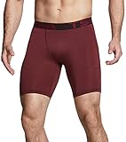 TSLA Herren Dri Fit Kompressionsunterwäsche Aktive Workout Sport-Shorts, Mus37 1pack - Brick, L