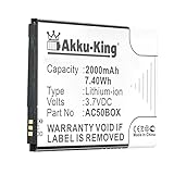 Akku-King Akku kompatibel mit Archos AC50BOX - Li-Ion 2000mAh - für 50 Neon, 50 Neon 4G, 50 Platinium, 50B Oxygen, 50B Sauerstoff, ArcMoile Velocity