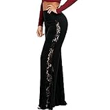 Woohooens Damen Yogahose Jogginghose Trainingshose Sporthose Sport Yoga Sport Yoga Freizeithose Street Design Sense Horn Lang Lose Fitnesshose S