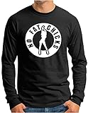 OM3® No Fat Chicks Langarm Shirt | Herren | Slogan Quote Statement | Schwarz, L