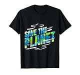 Save The Planet Logo Mit Den Farben Des Earth Day T-S
