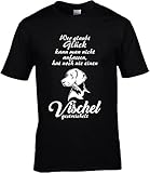 Fun Shirt Herren Sprüche Hunde Magyar Vizsla Vischel Wer glaubt Glück kann Man Nicht anfassen T-Shirt, Grösse XXXXL, schw