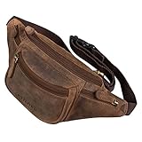 STILORD 'Eliah' Vintage Gürteltasche Leder Bauchtasche Hüfttasche Kamera Handy Reise Festival Unisex Echtleder, Farbe:Calais - b