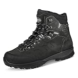 Meindl 5099 31 Montafon Gore-TEX Wanderstiefel Nubukleder wasserdicht Winddicht, Groesse 45, anthrazit/Silb