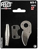 FELCO Ersatzteilsatz Nr.6/3-1 mit Klinge/Werkzeug/Feder, Silber, 35x15x5