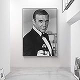 Leinwanddruck 60x90cm Kein Rahmen James Bond 007 Filmplakat Leinwand Malerei Wandkunst Wohnzimmer Wohnk