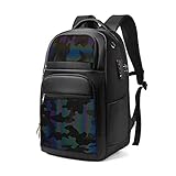 LAPMART Laptop Rucksack Herren Rucksack Damen Anti-Diebstahl Rucksack for Laptop Schulrucksack Multifunktion Business Notebook Tasche Wasserdicht mit USB Ladeanschluss for Arbeit R