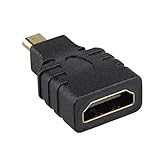 Timetided Micro HDMI-kompatibler zu HDMI-kompatibler Adapter Micro HDMI-kompatibler Stecker zu Standard HDMI-kompatibel F¨¹r Raspberry Pi 4