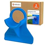 SOLIDfy® - 2X 26mm - 38mm Pool Schlauchhalter Knickschutz aus Kunststoff in blau für Intex und Bestway