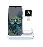 3-in-1 Ladestation für Apple Watch SE 6 5 4 3 2, Airpods Pro, iPhone 12/11/11 Pro/X/Xr/Xs/8 Plus, Qi-zertifizierte T