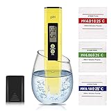 PH Messgerät, ±0,01 Hochgenaues Wasserqualitäts Messgerät mit ATC, 0-14 PH-Messbereich PH-Tester, PH-Wassertest im Taschenformat für Haushaltstrinkwasser, Pool, Hydrokultur, Aquarienw