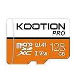 Kootion Micro SD Karte 128GB UHS-I Speicherkarte MicroSDXC Mini SD Karte 128G Memory Karte Speicher SD Karte(A1 V30 U3 4K) MicroSD Card Memory Card für Kameras Handy Tablets Android Smartp