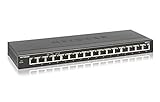 Netgear GS316 Switch 16 Port Gigabit Ethernet LAN Switch (Plug-and-Play Netzwerk Switch, 32 GBit/s Switching-Kapazität, lüfterlos, robustes Metallgehäuse)