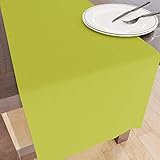 Encasa Homes Tischläufer für 8 Seater Essen - Lime Green - Groß 40 x 230 cm, 100% Baumwolle Unifarben einfarbig gefärbt Dekorationstuch für Party, Bankett, Restaurant - maschinenwaschb