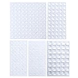 Jinhuaxin SANGGI Gummipuffer Selbstklebend, 290 Stück Elastikpuffer Gummifüße Türpuffer, Schutzpuffer Möbelpuffer Anschlagpuffer für Tür, Schubladen, Schränke, Notebook, 5 Größ