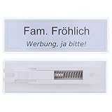 BRILD Briefkastenschild Namensschild Briefkastennamensschild universal in weiß