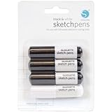 Silhouette America 356234 Zeichenstifte für Hobbyplotter, Schwarz/Weiß, 4 Stück (1er Pack)