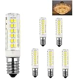 E14 LED Kaltweiss 7W 680 Lumens 6000K LED Birnen Ersetzt 60W Halogenlampen, E14 Mini Glühbirne 230V Nicht Dimmbar, 360°Abstrahlwinkel -5er Pack