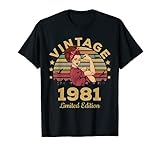 Vintage 1981 Made In 1981 40th Birthday Women 40 Years T-S